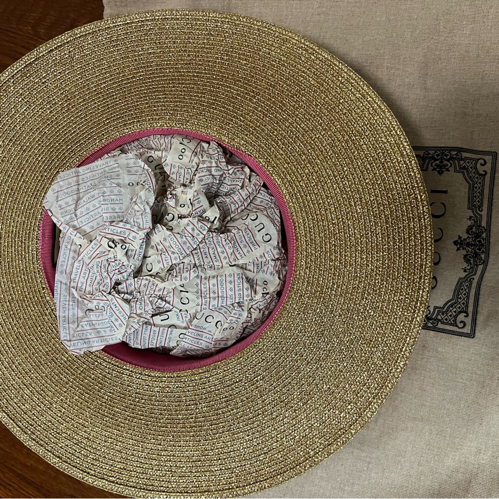 Auth Gucci lame straw hat - Picture 7 of 10